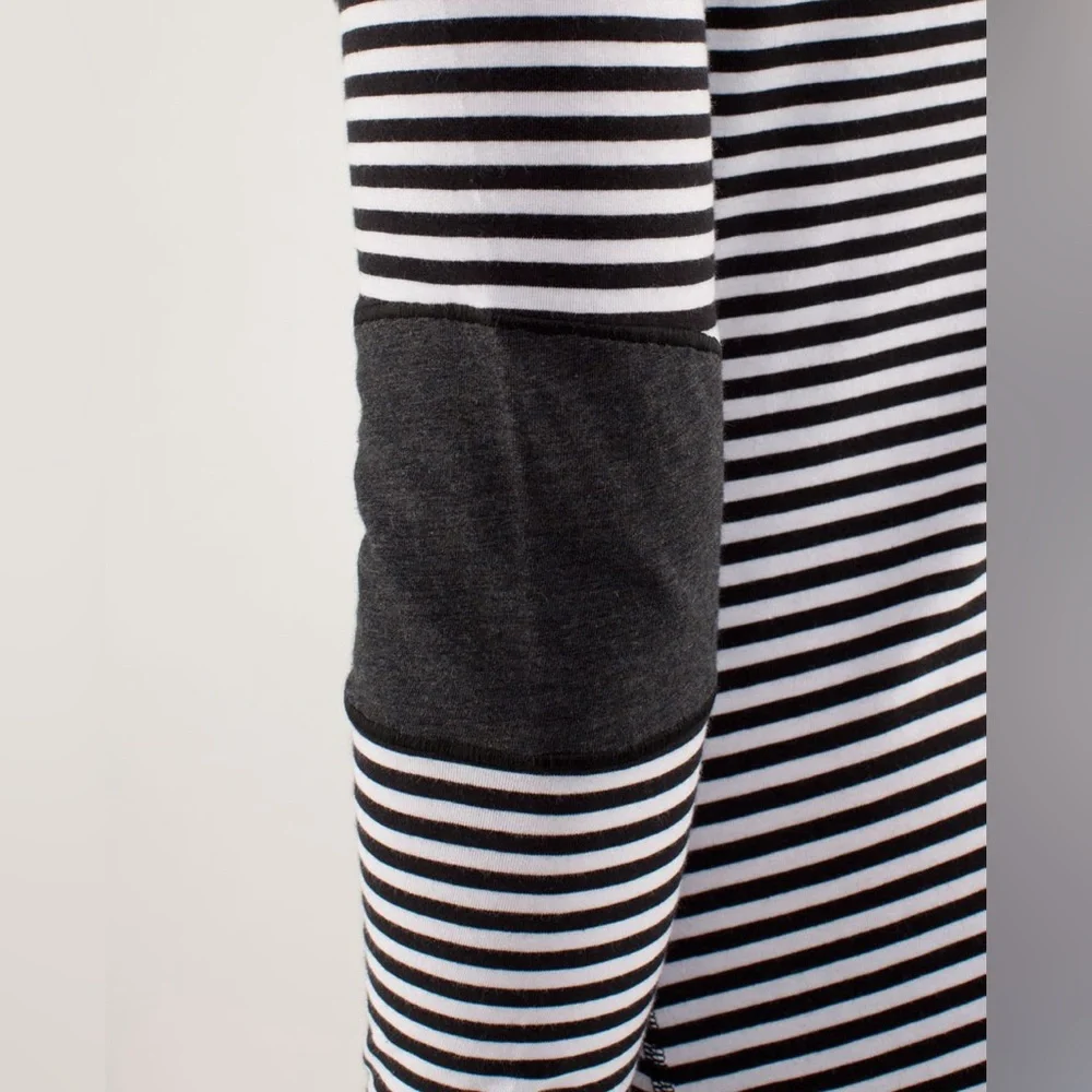 Lululemon Devotion Long Sleeve Tee Activewear Yoga Workout Stripes Stretchy Gym
